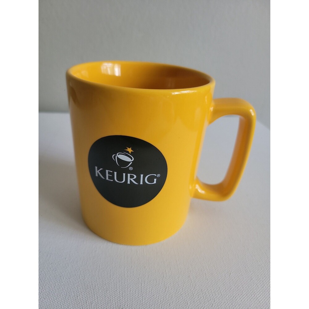 Keurig Mustard Yellow Coffee Cup New